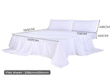 Dreamz 4pcs Double Size 100% Bamboo Bed Sheet Set in White Colour BED1016-D-WH