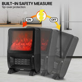 Pronti 2000W 3D Fire PTC Electric Portable Room Heater HEA-TPN-TPC-RB
