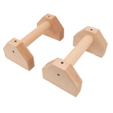2pcs Wooden Push Up Handles Anti Slip Pushup Bar Handstand Parallettes Bars for Indoor Outdoor 25cm V1294-YM0703-3117230052111