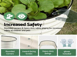 Green Fingers Raised Garden Bed 2 Pack Galvanised Planter Box Rust Resistant 120x60x30cm White GB-OVAL-1206030-WHX2