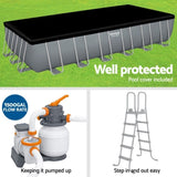 Bestway Swimming Pool 732x366x132cm Steel Frame Above Ground Pools Ladder 30045L BW-POOL-732CM-56477