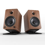 Kanto YU6 200W Powered Bookshelf Speakers with Bluetooth and Phono Preamp - Pair, Walnut with S6 V398-KO-YU6WALNUT-S6