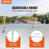 Van Roof Ladder 2 Bars Aluminum Alloy Roof Ladder Racks, 181 kg Capacity Rain-Gutter Van Roof V952-XSHCH24006775RD9SV0