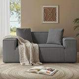 Artiss 2 Seater Sofa Loveseat Sofas Bed Couch No Assembly Corduroy Small Couches Apartement SB-COMP-CHA-GY