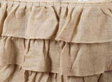 Efavormart 3 Tier Rustic Elegant Ruffled Burlap Table Skirt for Kitchen Dining Catering Wedding V1258-DP02-C-3154