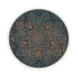 SOGA 120cm Mandala Pattern Circle Area Rugs for Living Room Lounge, Anti-slip Doormat, Home Decor CARPETYH40