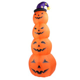 7.9ft Height Halloween Inflatable Pumpkin Build in LEDs Blow Up 4 Pumpkins Decoration with Ghost for V1294-YM0901-3115240041412