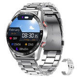Silver Silicone 22MM Silver Mitsubishi Steel Strip Business Smartwatch with ECG PPG Monitoring V888-ELOSUNG28591