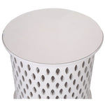 Pansy Wooden Round 50cm Side Table Sofa End Tables - White V315-WOVA-12-WHT