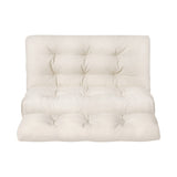 Artiss Floor Lounge Sofa Bed 2 Seater Pillow Leather White FLOOR-SBL-02PU-BG