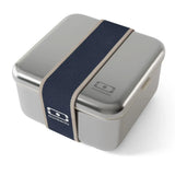 Monbento Mb Sense L The Microwave-Safe Metal Lunch Box - Natural Blue V398-MO-82270060