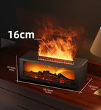 150ml White Humidifier with Fireplace Flames, 7-Color LED, Aromatherapy Diffuser, Remote Control, V1188-MS-325-0195