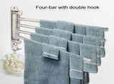 4-swivel Towel Rack Bar Rod Rail Holder Bathroom Kitchen 304 Stainless Steel V1294-YM0727-JY15661