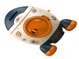 Cartoon Style Space Rocket Piggy Bank Money Bank Money Saving Jar Boys Girls Gift Morandi Blue V1294-YM0703-3117230042011