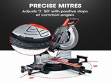 BAUMR-AG 305mm Compound Mitre Saw Dual Bevel Sliding Drop Saws 2200W V219-SAWMITBMRA30DR