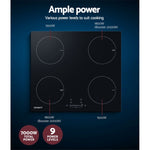 Devanti Induction Cooktop 60cm Electric Cooker CT-IN-C-YL-IF7004C