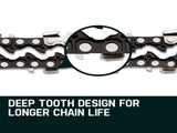 2 x 22 Baumr-AG Chainsaw Chain Bar Replacement 0.325 0.058 86DL V219-CHNCHABMRA22D
