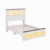 Artiss Single Bed Frame with Storage Bookcase Headboard and Footboard, White WBED-F-LYMES-S-WH-AB