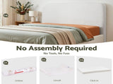 Artiss Queen Headboard for Bed Frame Boucle Fabric No-Assembly Vacuum Compressed Soft Backrest with BED-FOAM-HEAD-SOLIS-Q-WH