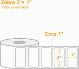 3-Proof 1" Core 2" x 1" Direct Thermal Label Multipurpose V1258-DP02-WO-429