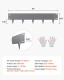 Steel Landscape, 5 Packs 990 x 207 mm Rust-Resistant Metal Landscape, Bendable Garden V952-DXGJSPZ5PCS3XI96GV0