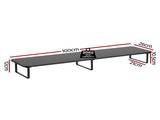 Artiss Dual Monitor Stand 100cm Riser Large Laptop Stand Desk Organiser Black DR-STB-111-03