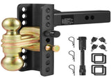 Adjustable Trailer Hitch, 152.4 mm Drop & 114.3 mm Rise Hitch Ball Mount with 50.8 mm Receiver, V952-SQTQJTCB2225DZS3SV0