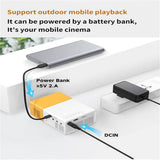 Projector New 1080P Home Cinema USB AV SD Mini Portable HD LED Projector V1366-AZ2-W-23650