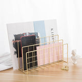 Magazine Rack Desktop Magazine Rack Desk Magazine Rack 3-Layer Iron Book Magazine File Storage Rack V1370-AZ4-06627