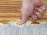 White Wood Grain Interlocking Heavy Duty EVA Foam Gym Flooring Mats - 60x60cm - 24 Tiles LSB-59372