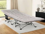 Artiss Folding Bed With Mattress Heavy Duty Grey 185CM FOLD-71-MAT-GY