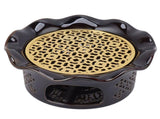 Teapot Warmer Ceramic Alloy Tea Warmer with Tea Light Holder Teapot Mat Hollow Out Flounce Design V1294-YM0703-3118230129411