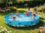 Kiddie 60x10inch, Round No Inflatable Foldable Thick Pvc Water Tub, Ocean Print Portable Play V1192-AZ-W-20137
