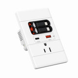 USB C wall socket with GaN PD20W USB-C and USB-A, and expandable USB C/cable, tamper proof, 15A 125V V1366-AZ2-W-14424