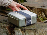 Monbento Mb Sense L The Microwave-Safe Metal Lunch Box - Natural Blue V398-MO-82270060