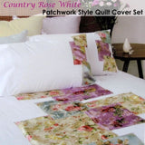 Accessorize Country Rose White Quilt Cover Set Queen V442-HIN-QUILTCS-COUNTRYROSE-WHITE-QS