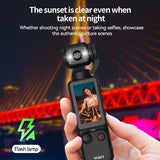 WHITE**4K HD 180&deg Rotating Anti-Shake Action Camera1.9-Inch Screen 2000mAh Battery, Compact & V1102-YDXJ002