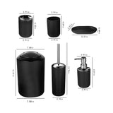 6-Piece Novelty PVCABS Bathroom Canister Sets V1370-AZ4-18944