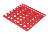 28 Hole Bolt Nut Identifier Gauge Metric Aluminum Alloy Nut Bolt Thread Checker for DIY Buffs V1294-YM0710-3114230169811