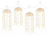 Jingle Jollys Christmas Lights Solar Jellyfish 4Pcs Garden Decorative Warm White XMAS-JLF-224LED-4PC-WM