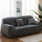 Sofa Cover for Corner L-Shaped Sectional Elastic Gray Pet Friendly Slipcover Armrest,3 Seater V1192-AZ-W-22324