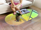 Gorgeous Iridescent Acrylic Side Table Cool Rainbow Coffee Table Home Art Decor V767-JJ-XT1268-G2