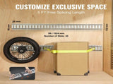 E Track Tie-Down Rail Kit, 24PCS 1524 mm E-Tracks Set Includes 8 Steel Rails & 8 O-Rings & 8 V952-YSDXE5FT32PCSRMMSV0