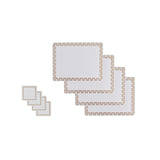 8 Pcs Clevinger MDF Placemats and Coasters Gold Border V1181-CV0291-CV0292