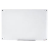 Magnetic Glass Whiteboard, Dry Erase Board 36"x24", Wall-Mounted Large White Glassboard Frameless, V952-CXGCBLBGHBL3CGGHBV0