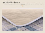 Washable Incontinence Bed Pad 115x200cm Reusable Waterproof Mattress Protector with Non-Slip Backing V888-ELOSUNG41233