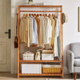 Bamboo Garment Rack Portable Laundry Storage Nature V178-66777
