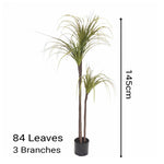 SOGA 145cm Artificial Dracaena Plant Fake Potted, Simulation Tree Fake Plant Home Decor APLANTFHL15584