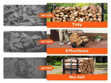 Firewood Log Cart, 113 kg Load Capacity, Outdoor and Indoor Wood Rack Storage Mover with Pneumatic V952-DCCH43XH27XWYTWGDV0