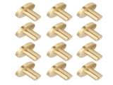 12 Pack Gold Cabinet Knobs Zinc Alloy Drawer Knobs Cabinet Knob Handles Hardware with Screws V1294-YM0901-3116240016411